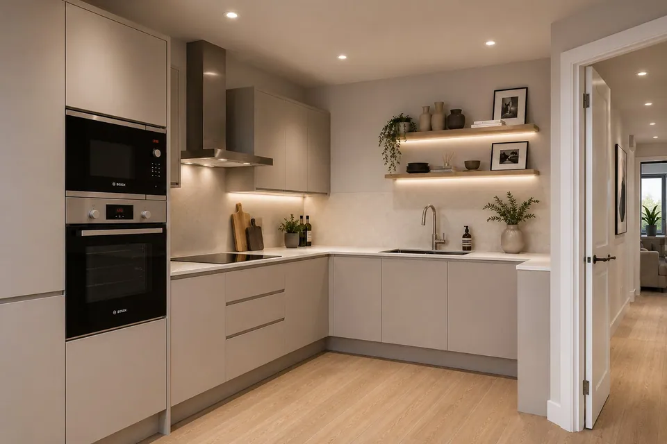New Spring House apartment: kitchen