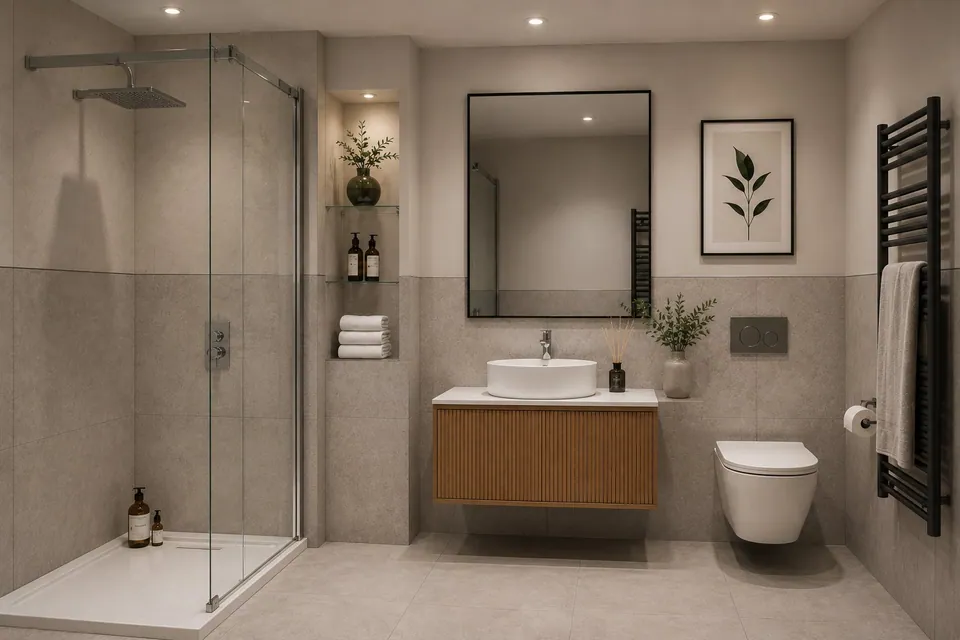 New Spring House apartment: shower room