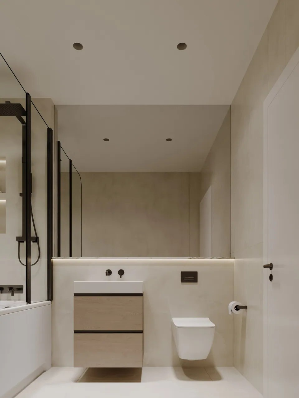 Two-bedroom apartment: bathroom